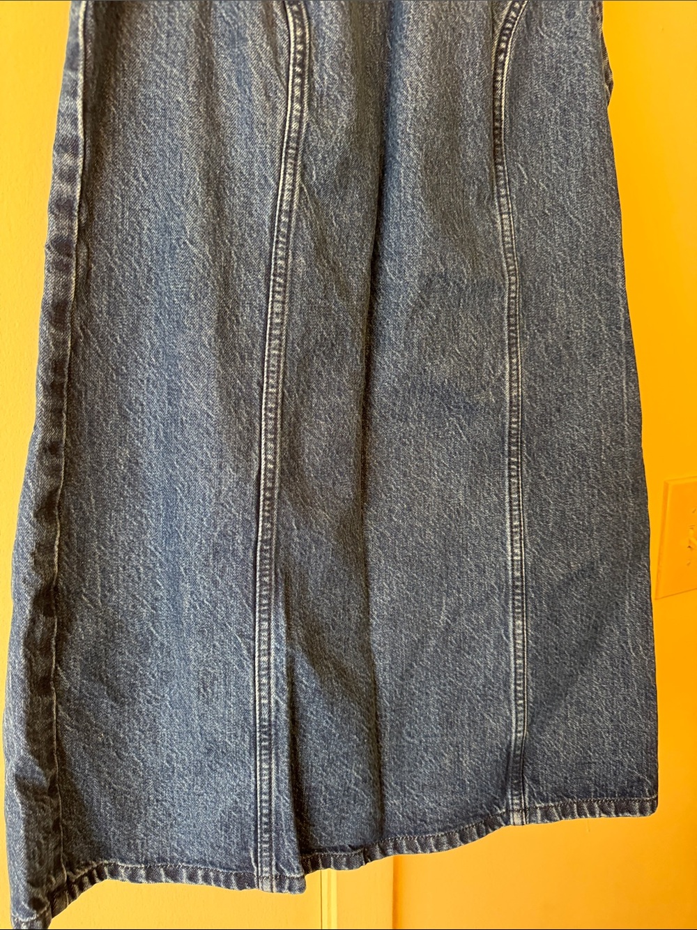 Abercrombie & Fitch Dark Blue Sleeveless Denim Mini Dress - Picture 3 of 7